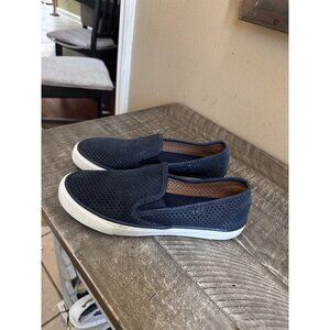 Sperry Womens Perforated Slip On Shoes Sz 6.5 M Casual Seaside Sneakers NAVY